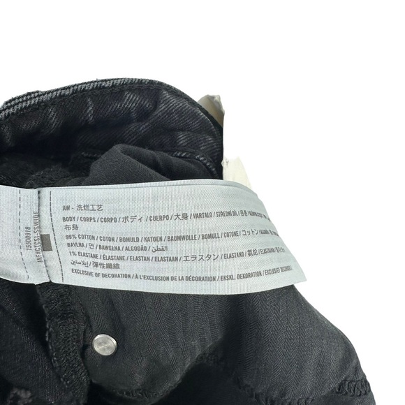 NWT Abercrombie and Fitch Black High Rise Button Fly Dad Jeans Plus Size 22 24 - Picture 11 of 14